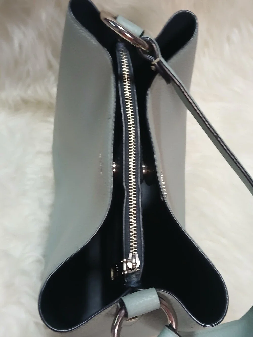 Coach Pebbled Leather Mollie 22 Bucket Bag